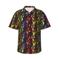 thumbnail image 1 of Bingfone Men's Short Sleeve Button Down Shirts Hawaiian Colorful Dreamcatcher Printed Beach Shirt, 1 of 7