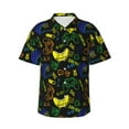 thumbnail image 1 of Bingfone Men's Short Sleeve Button Down Shirts Hawaiian Game Play Printed Beach Shirt, 1 of 1