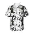thumbnail image 1 of Bingfone Men's Short Sleeve Button Down Shirts Hawaiian Labrador Retriever Dog Printed Beach Shirt, 1 of 7