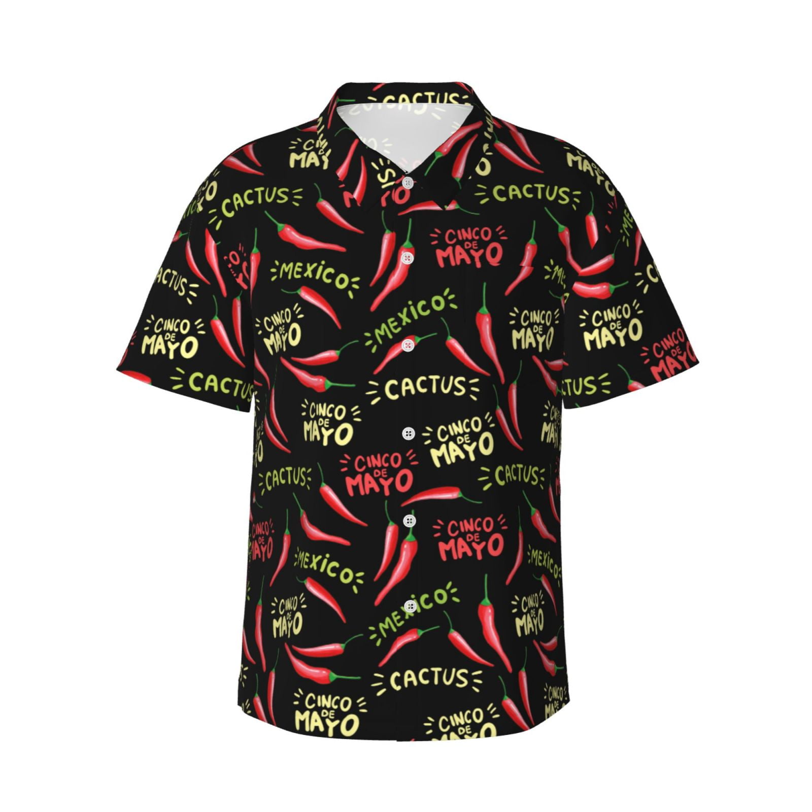 Red And Pink Mexican Baja Men's Short Sleeve Shirt