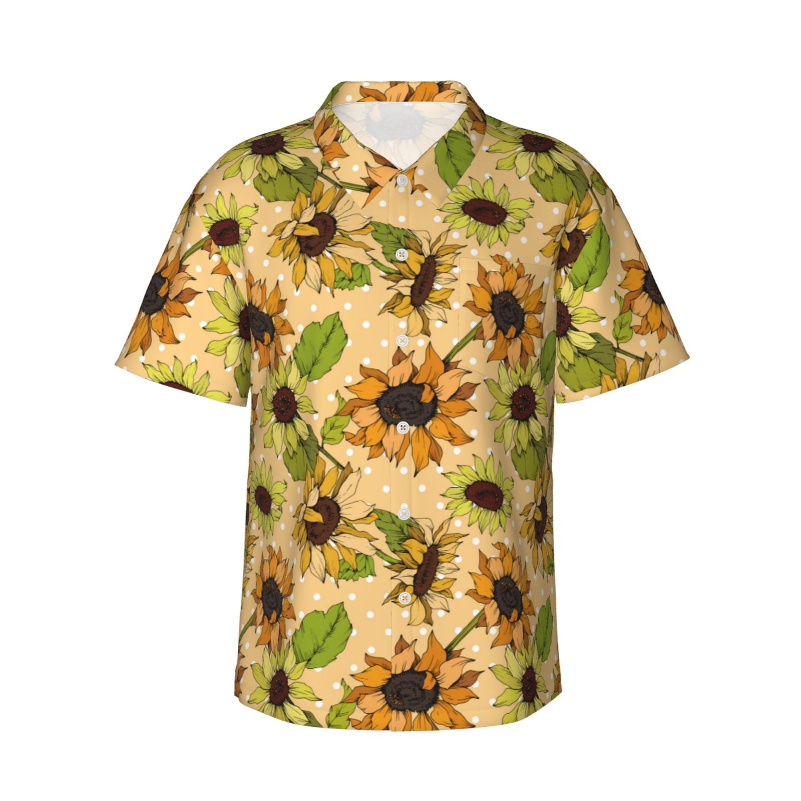 Cute Sunflower Men's Short Sleeve Shirt