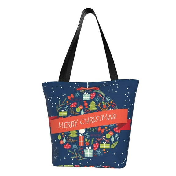 Bingfone Merry Christmas 1 Women Shoulder Tote Bags Casual Bag Ladies Shopping Handbag