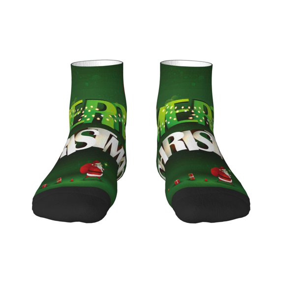Bingfone Merry Christmas Design Patterned Men'S Women'S Casual Cotton Socks