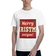thumbnail image 1 of Bingfone Merry Christmas Men'S Loose Fit Short-Sleeve Pocket T-Shirt, 1 of 7