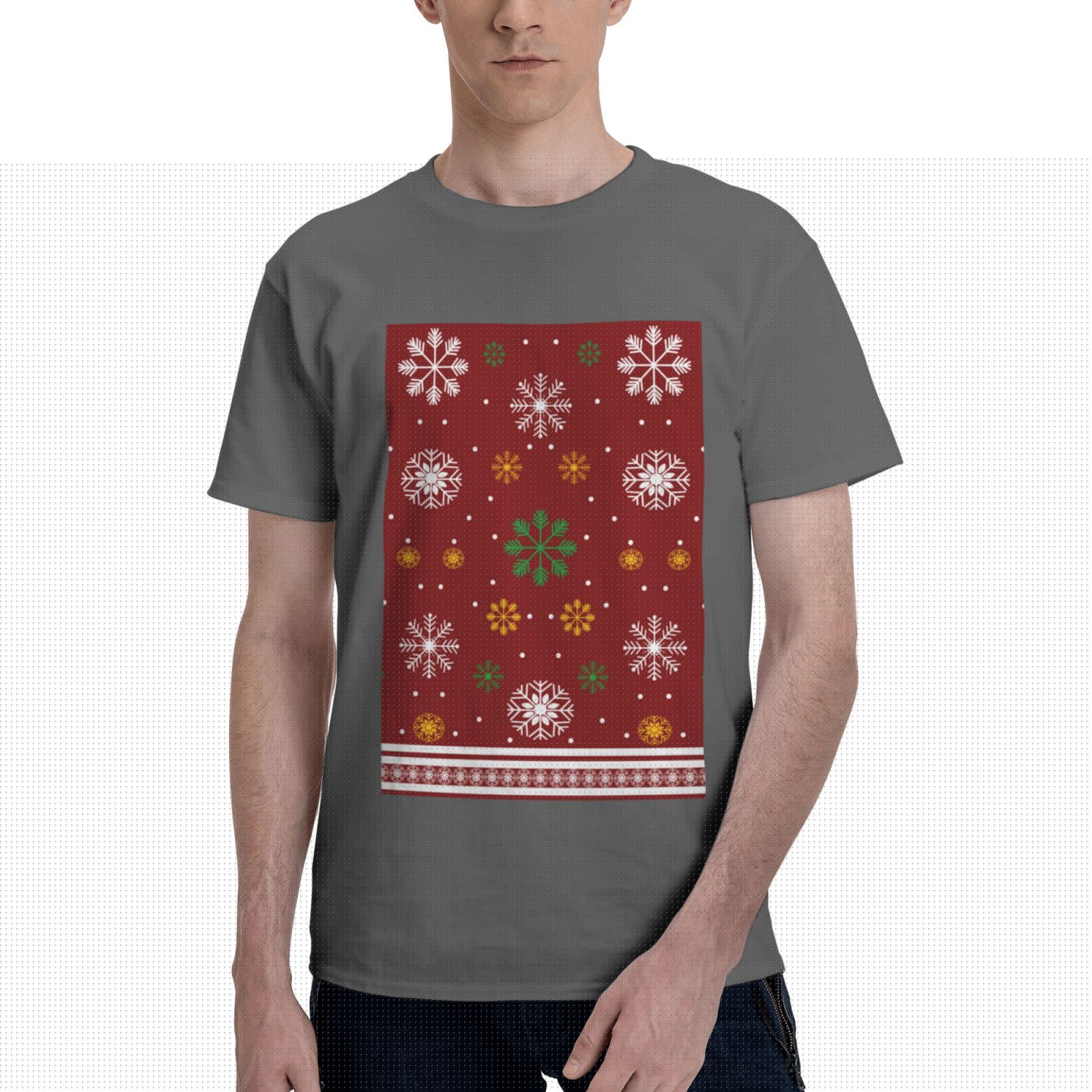 Bingfone Merry Christmas Men'S Loose Fit Short-Sleeve Pocket T-Shirt