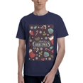 thumbnail image 1 of Bingfone Merry Christmas Men'S Loose Fit Short-Sleeve Pocket T-Shirt, 1 of 7
