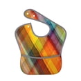 thumbnail image 1 of Bingfone Mess-Proof Baby Bib - Waterproof Bib For Baby Boy Or Girl With Food Catcher Pocket, Unisex-Abstract Watercolors Tartan, 1 of 8
