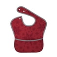 thumbnail image 1 of Bingfone Mess-Proof Baby Bib - Waterproof Bib For Baby Boy Or Girl With Food Catcher Pocket, Unisex-Christmas Red Snowflakes, 1 of 8