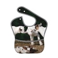 thumbnail image 1 of Bingfone Mess-Proof Baby Bib - Waterproof Bib For Baby Boy Or Girl With Food Catcher Pocket, Unisex-Cute Goat Baby, 1 of 8