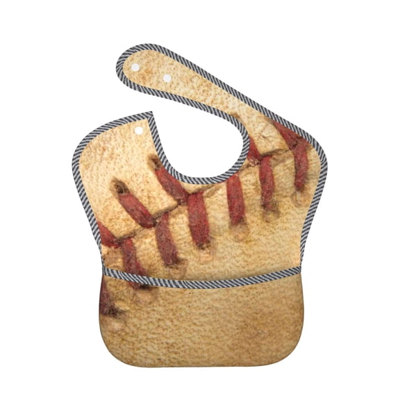 Bingfone Mess-Proof Baby Bib - Waterproof Bib For Baby Boy Or Girl With Food Catcher Pocket, Unisex-Vintage Baseball