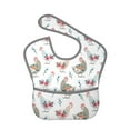 thumbnail image 1 of Bingfone Mess-Proof Baby Bib - Waterproof Bib for Baby Boy or Girl with Food Catcher Pocket, Unisex-Funny Chicken, 1 of 6
