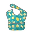 thumbnail image 1 of Bingfone Mess-Proof Baby Bib - Waterproof Bib for Baby Boy or Girl with Food Catcher Pocket, Unisex-Lemon Blue, 1 of 6