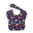 thumbnail image 1 of Bingfone Mess-Proof Baby Bib - Waterproof Bib for Baby Boy or Girl with Food Catcher Pocket, Unisex-mushroom Skull star, 1 of 6
