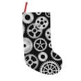 thumbnail image 1 of Bingfone Metallic Gears Print Personalized Christmas Stocking - Snowman Design Large 18 inch,Family Holiday Season Decor, 1 of 8