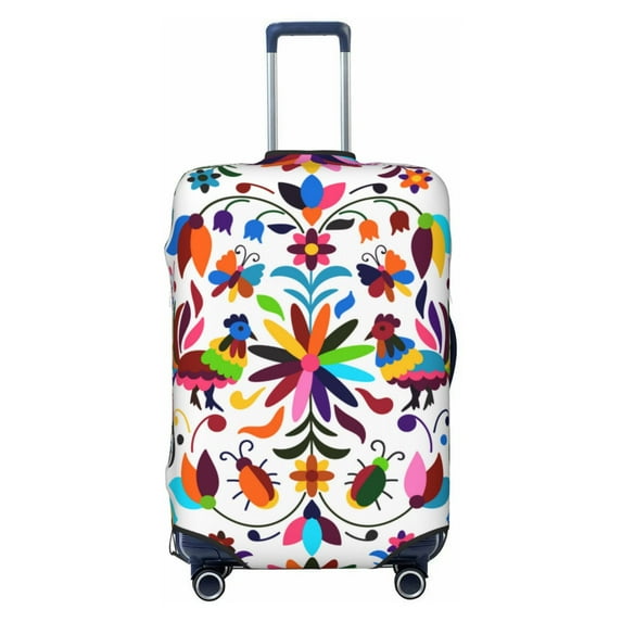 Bingfone Mexican Bright Style Luggage Cover Washable Suitcase Cover Protector Anti-Scratch Suitcase Cover Fits 18-32 Inch Luggage (without luggage)