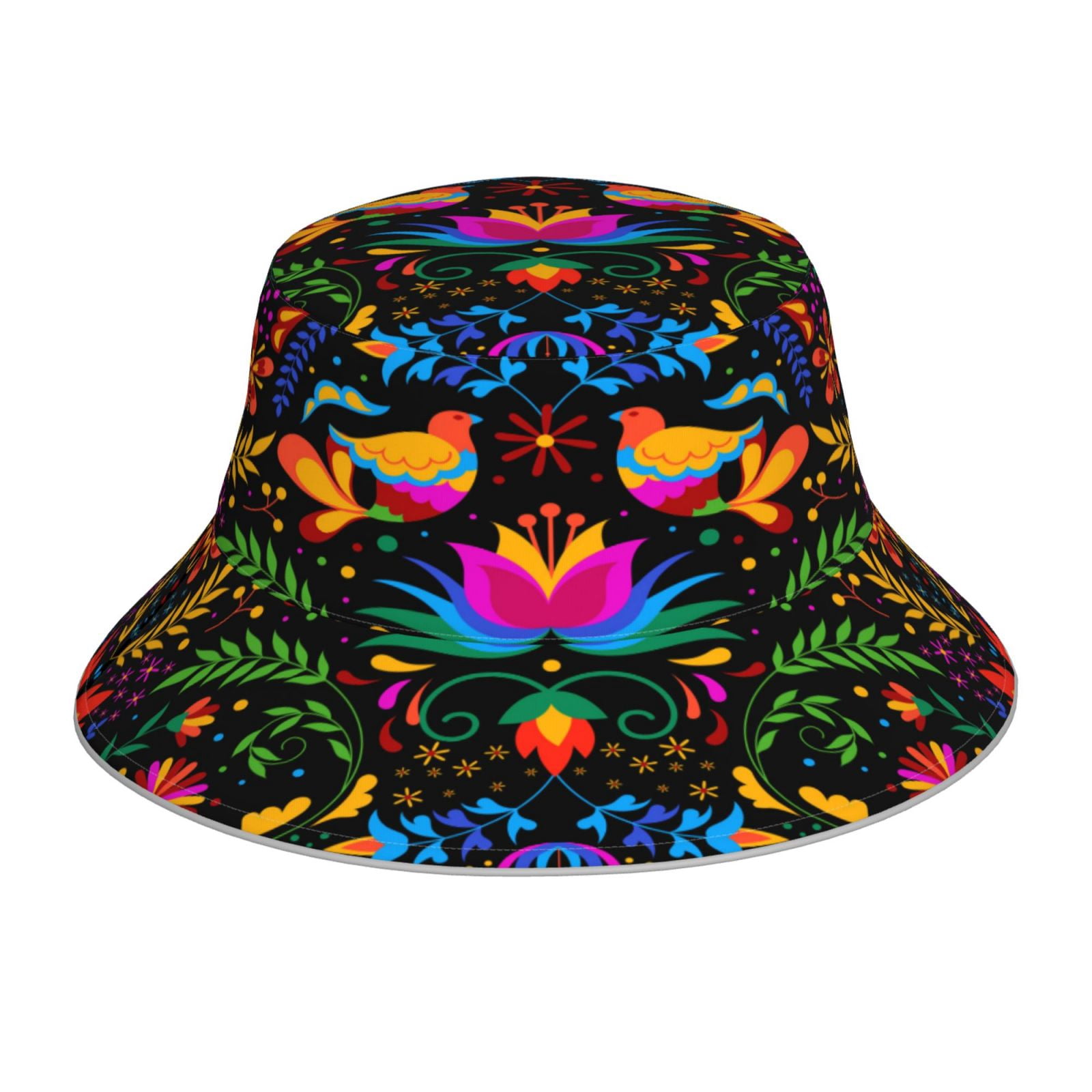 Hawaiian Floral Bucket Hat - 100% Cotton, Unisex, Packable Sun Hat For Beach, Hiking, Travel