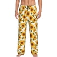 thumbnail image 1 of Bingfone Modern Elegant Sunflower Mens All Over Print Sleep Pajama Pants-Small, 1 of 5