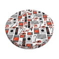 thumbnail image 1 of Bingfone Modern Life Padded Round Bar Stool Cover Cushion with Elastic Fabric Round Chair Seat - Modern Life, 1 of 7