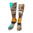thumbnail image 1 of Bingfone Modern Urban Monkey Print Compression Socks for Women and Men Long Socks for Running Athletic Cycling Nurse, 1 of 8