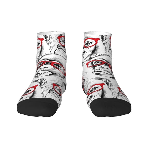 Bingfone Monkey Design Patterned Men'S Women'S Casual Cotton Socks