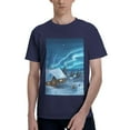 thumbnail image 1 of Bingfone Mountain Cottage In Snow Men'S Loose Fit Short-Sleeve Pocket T-Shirt, 1 of 7