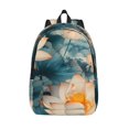 Bingfone Mountain Lotus Serenity Print Canvas College Laptop Backpack