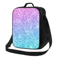 thumbnail image 1 of Bingfone Multicolor Glitter Reusable Insulated Lunch Bag Cooler For Work School Picnic Or Travel, 1 of 7