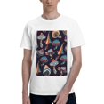 thumbnail image 1 of Bingfone Mushroom Doodle Men'S Loose Fit Short-Sleeve Pocket T-Shirt, 1 of 7