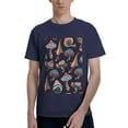 thumbnail image 1 of Bingfone Mushroom Doodle Men'S Loose Fit Short-Sleeve Pocket T-Shirt, 1 of 7