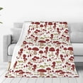 thumbnail image 1 of Bingfone Mushroom Print Flannel Fleece Blanket Throw Blanket For Bed,Sofa,Couch,Travel,Camping(60"X50"), 1 of 9
