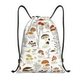 thumbnail image 1 of Bingfone Mushrooms And Butterflies Drawstrings Backpacks Bags For Men Women Gym Drawstrings Bag, 1 of 9