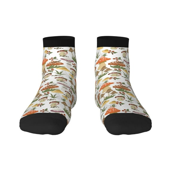 Bingfone Mushrooms Design Patterned Men'S Women'S Casual Cotton Socks