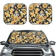 thumbnail image 1 of Bingfone Mushrooms Honeycomb Windshield Sun Shade 2-Piece Foldable Car Front Window Sunshade For Most Sedans Suv Truck - Auto Sun Blocker Visor Protector Blocks Max Uv Rays - Large, 1 of 7