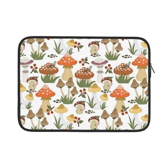 Bingfone Mushrooms Laptop Sleeve Case 15 Inch, 360° Protective Computer Carrying Bag