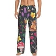 thumbnail image 1 of Bingfone Mushrooms Snails Butterflies Mens All Over Print Sleep Pajama Pants-Xx-Large, 1 of 9