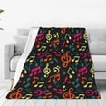 thumbnail image 1 of Bingfone Music Notes Print Flannel Fleece Blanket Throw Blanket for Bed,Sofa,Couch,Travel,Camping(60"x50" ), 1 of 8