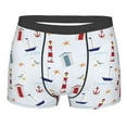 thumbnail image 1 of Bingfone Nautical Lighthouse Sailboat Men'S Underwear - Casual Stretch Boxer Briefs-Medium, 1 of 9