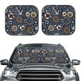 thumbnail image 1 of Bingfone Nautical Print 2-Piece Sun Shade Front Windshield - Foldable Car Front Window Sunshades For Most Sedans Suv Truck - Medium, 1 of 7