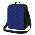 thumbnail image 1 of Bingfone Navy Blue Reusable Insulated Lunch Bag Cooler For Work School Picnic Or Travel, 1 of 7