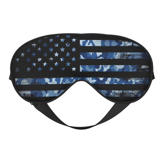 Bingfone Navy Camouflage American Flag for Sleep Mask Eye Mask for Sleeping, Super Soft Blackout Eye Mask for Women Men, Side Sleeper Eye Covers for Sleeping,Travel Eye Mask
