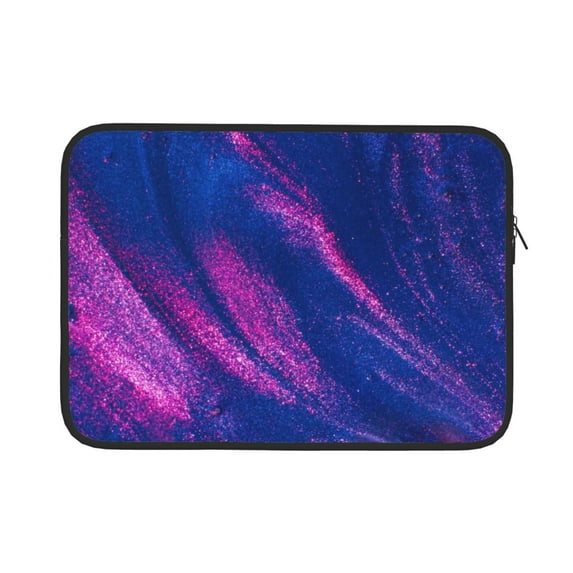 Bingfone Neon Gradient Blue Laptop Sleeve Case 15 Inch, 360° Protective Computer Carrying Bag