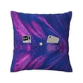 thumbnail image 1 of Bingfone Neon Gradient Blue Linen Throw Pillow Covers Cushion Case Pocket Button Vintage Farmhouse Pillowcase for Sofa Couch Bed 18"x18", 1 of 9
