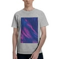 thumbnail image 1 of Bingfone Neon Gradient Blue Men'S Loose Fit Short-Sleeve Pocket T-Shirt, 1 of 7