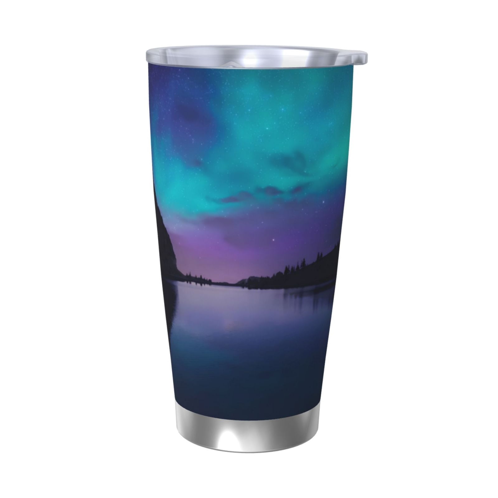 Bingfone Night At Lake Aurora for 20 Oz Stainless Steel Travel Mug
