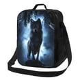 thumbnail image 1 of Bingfone Night Scene Of Wolves Reusable Insulated Lunch Bag Cooler For Work School Picnic Or Travel, 1 of 7