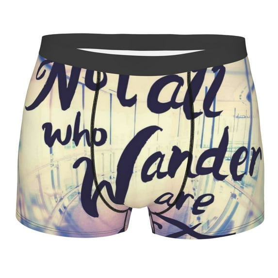 Bingfone Not All Those Who Wander Are Lost Men'S Underwear - Casual Stretch Boxer Briefs-Medium