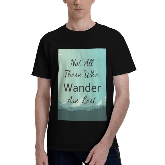 Bingfone Not All Those Who Wander Are Lost1 Men'S Loose Fit Short-Sleeve Pocket T-Shirt