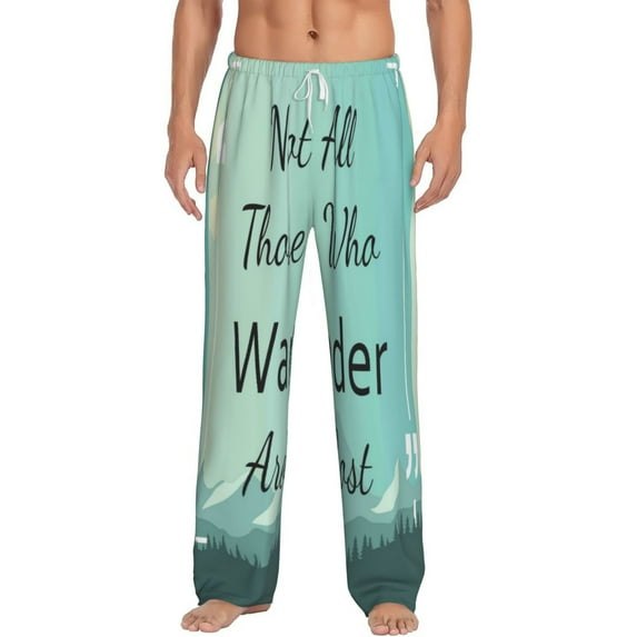 Bingfone Not All Those Who Wander Are Lost1 Mens All Over Print Sleep Pajama Pants-Xx-Large