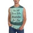 thumbnail image 1 of Bingfone Not All Those Who Wander Are Lost1 Pattern Men's Tank Tops Workout Sleeveless Tee Shirts Running Beach Tanks for Men-X-Large, 1 of 8