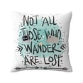 thumbnail image 1 of Bingfone Not All Who Wander Are Lost1 Linen Throw Pillow Covers Cushion Case Pocket Button Vintage Farmhouse Pillowcase For Sofa Couch Bed 18"X18", 1 of 9